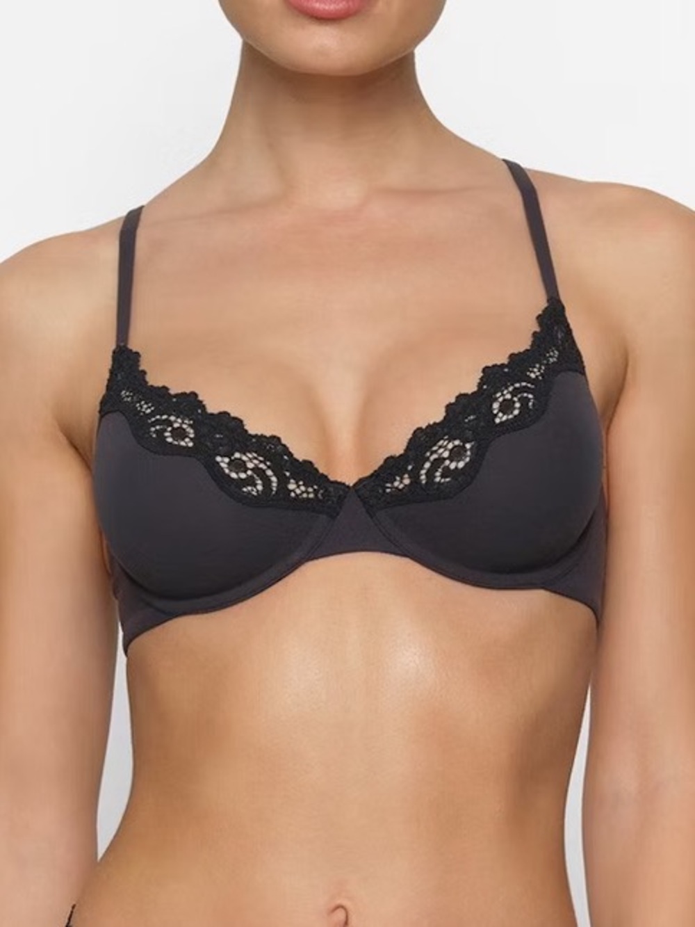 NWT Skims Fits Everybody Lace Unlined Scoop Bra